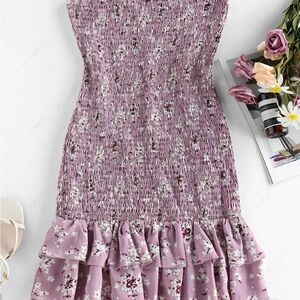 Floral Ruffle Hem Dress